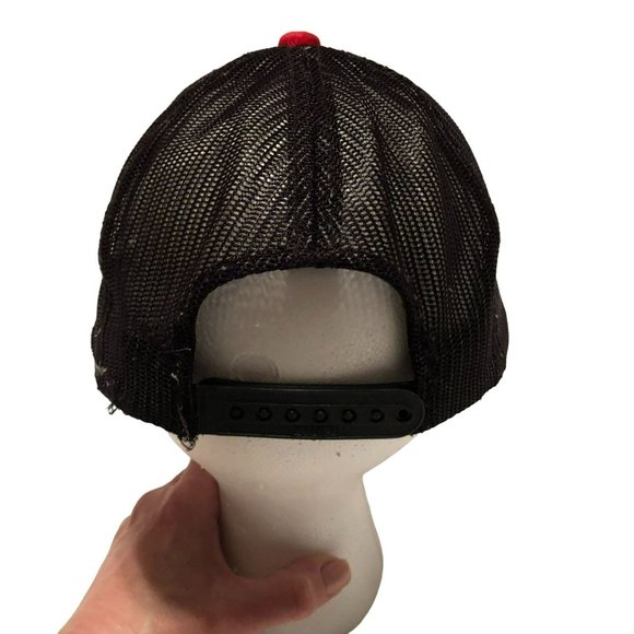 ORANGE COUNTY CHOPPERS TRUCKER CAP HAT BASEBALL HAT RED BLACK ADJUSTABLE MENS - Picture 3 of 5